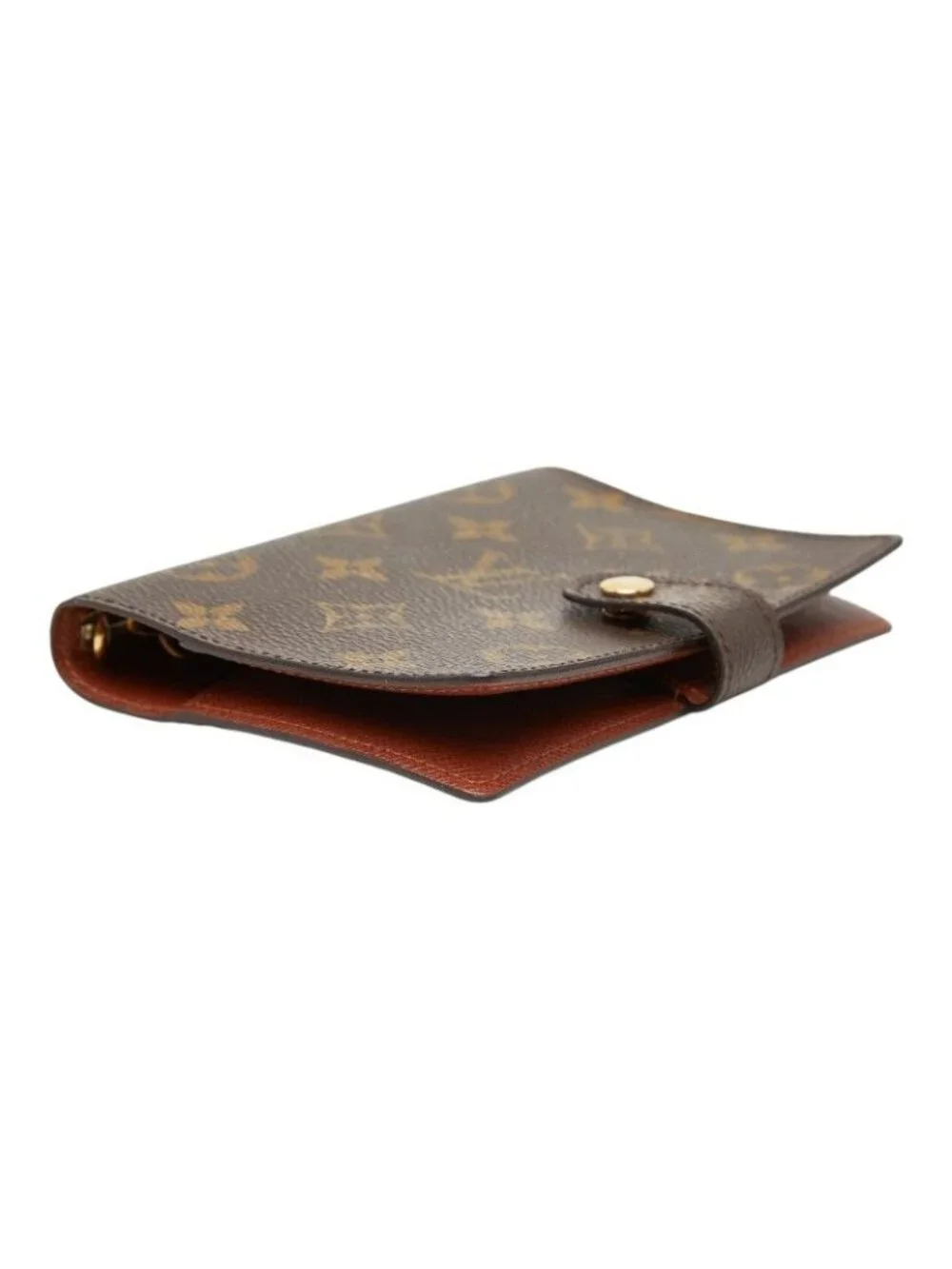 Louis Vuitton Monogram Agenda PM 6 Hole Notebook Cover System Brown Leather